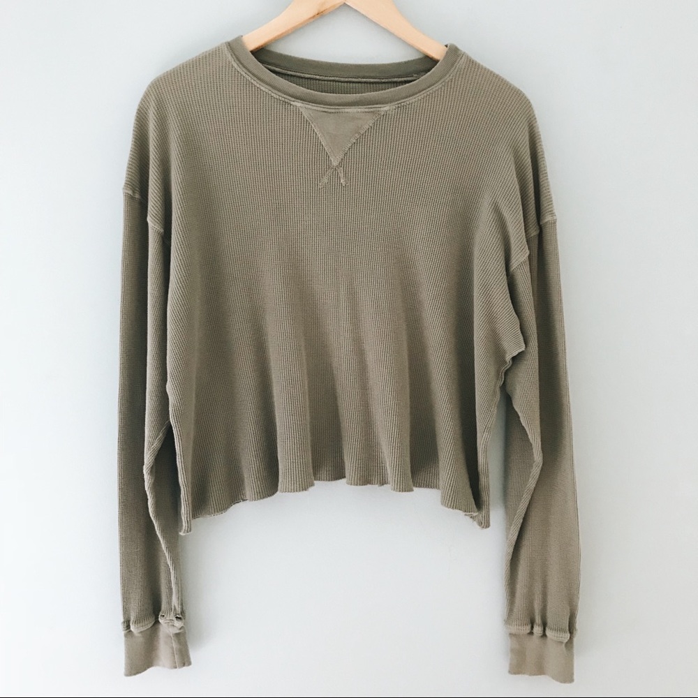 Brandy Melville green-grey thermal